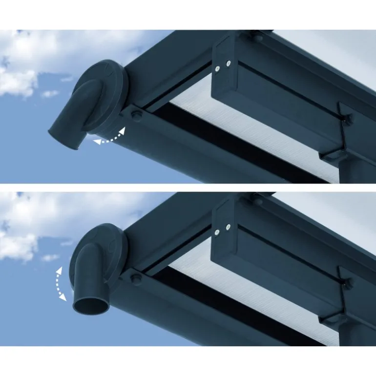 Canopia Sierra Pergola Addossata in Alluminio 2.3X6.7 m Grigio