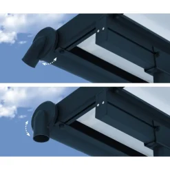 Canopia Sierra Pergola Addossata in Alluminio 3X6.2 m Grigio