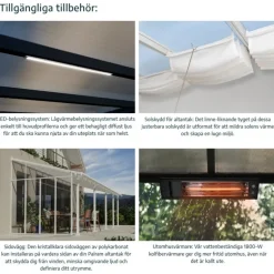 Canopia Sierra Pergola Addossata in Alluminio 2.3X2.3 m Bianco