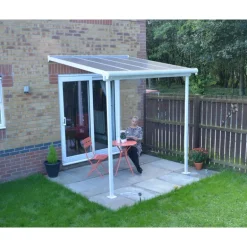 Canopia Sierra Pergola Addossata in Alluminio 2.3X2.3 m Bianco