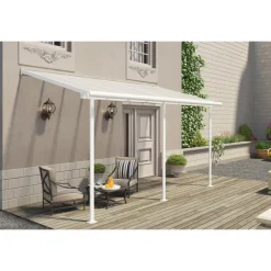 Canopia Sierra Pergola Addossata in Alluminio 2.3X4.5 m Bianco