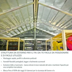 Canopia Skylight Casetta Da Giardino in Policarbonato 90X185X217 cm Ambra