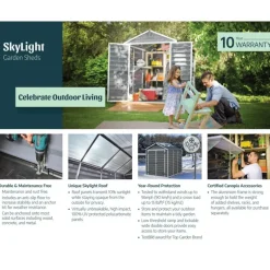 Canopia Skylight Casetta Da Giardino in Policarbonato 154X185X217 cm Grigio