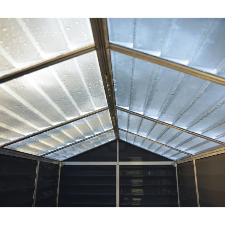 Canopia Skylight Casetta Da Giardino in Policarbonato 176X120X203 cm Grigio Scuro