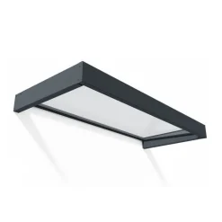 Canopia Sophia Pensilina Da Esterno 215X95 cm - Struttura Grigia Pannello Trasparente