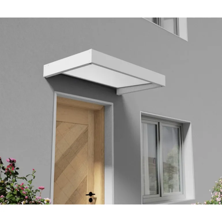 Canopia Sophia Pensilina Da Esterno 160X95 cm - Struttura Bianca Pannelli Opal Bianco