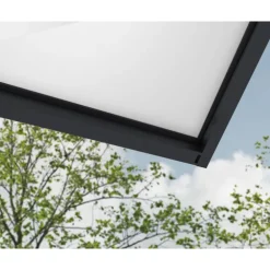 Canopia Sophia XL Pensilina Da Esterno 750X140 cm - Struttura Grigia Pannelli Opal Bianco