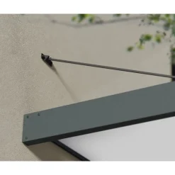 Canopia Sophia XL Pensilina Da Esterno 660X140 cm - Struttura Grigia Pannelli Opal Bianco