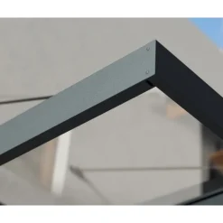 Canopia Sophia XL Pensilina Da Esterno 660X140X67 cm - Struttura Grigia Pannello Trasparente