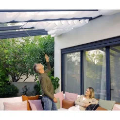 Canopia Stockholm Pergola Addossata in Alluminio di Premium 3.4X5.2 m Trasparente