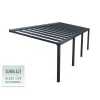 Canopia Stockholm Pergola Addossata in Alluminio di Premium 3.4X9.5 m Trasparente
