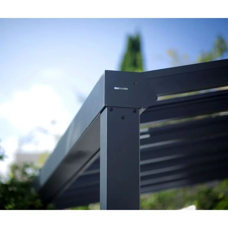 Canopia Stockholm Pergola Addossata in Alluminio di Premium 3.4X7.3 m Trasparente