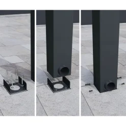 Canopia Stockholm Pergola Addossata in Alluminio di Premium 3.4X8 m Trasparente