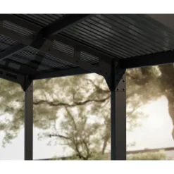 Canopia Sydney Carport in Alluminio 3 X 6 m Nero