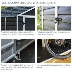 Canopia Yukon Casetta Da Giardino in Policarbonato 271X332X252 cm Grigio