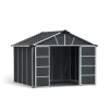 Canopia Yukon Casetta Da Giardino in Policarbonato 271X332X252 cm Grigio Pavimento Incluso
