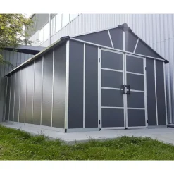 Canopia Yukon Casetta Da Giardino in Policarbonato 519X332X252 cm Grigio Pavimento Incluso