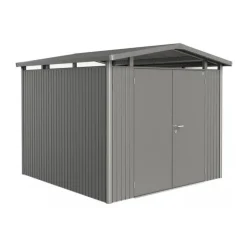Casetta da Giardino in Metallo PANORAMA 3 con Porta a Due Battenti Biohort