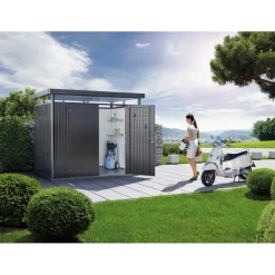 Casetta da Giardino in Metallo HIGHLINE 6 con Porta a Due Battenti Biohort