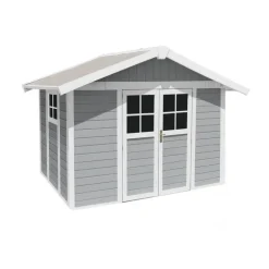 Casetta da Giardino in Resina DECO 7 LIGHT GREY Grosfillex