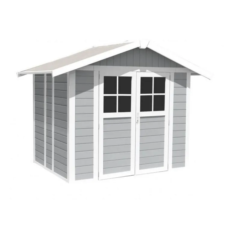 Casetta da Giardino in Resina DECO 5 LIGHT GREY Grosfillex