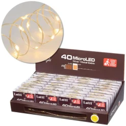 Catena 40 MicroLED BIANCO CALDO Luce Fissa