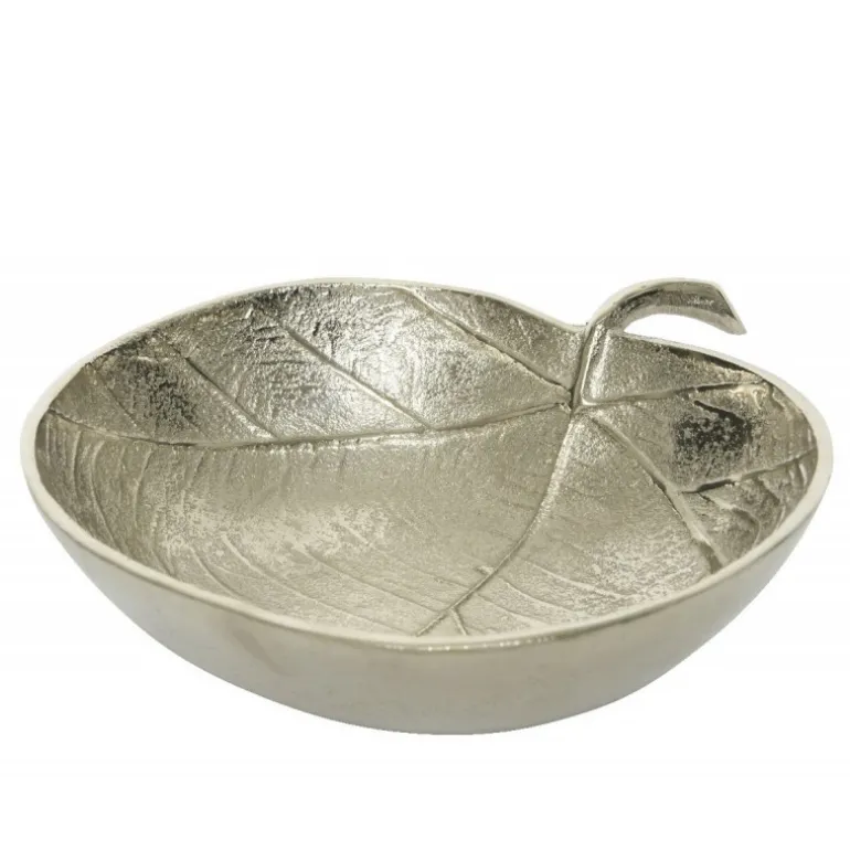 Ciotola in alluminio a forma di foglia 29,5 cm.