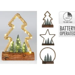 Figura di Natale LED Ricaricabile 30 Cm. Pezzo Singolo