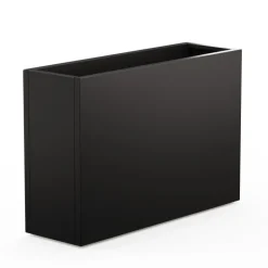 Fioriera Alta Herstera DECO PLANTER DIVIDER 40 in Metallo colore Nero e Pannello Effetto Marmo 120x40x80 cm