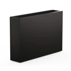 Fioriera Alta Herstera DECO PLANTER DIVIDER 25 in Metallo colore Nero e Pannello Effetto Marmo 120x25x80 cm