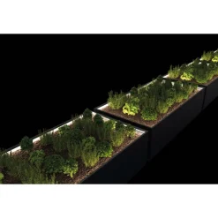 Fioriera Bassa Herstera PLANTER EDGE in Metallo colore Antracite 150x100x50 cm