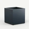 Fioriera Cubo Herstera PLANTER CUBE 80 in Metallo colore Antracite 80x80x80 cm