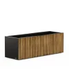 Fioriera Herstera DECO PLANTER in Metallo colore Nero e Legno 150x50x50 cm