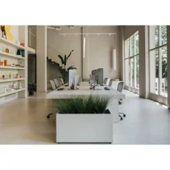 Fioriera Herstera PLANTER 50 in Metallo colore Bianco 100x50x50cm