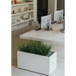 Fioriera Herstera PLANTER 50 in Metallo colore Bianco 100x50x50cm