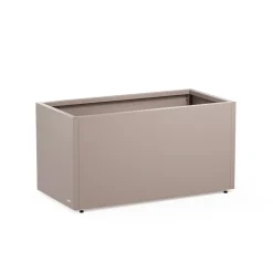 Fioriera Herstera PLANTER 50 in Metallo colore Grigio Scuro 100x50x50cm