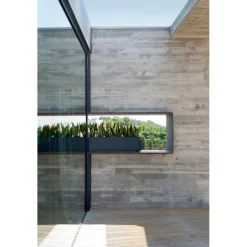 Fioriera Herstera PLANTER BALCONY in Metallo colore Antracite 80x25x25 cm