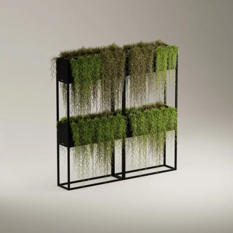 Fioriera Hestera PLANTER HUB in Metallo colore Antracite 80x25x78