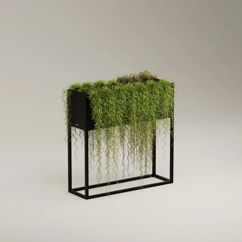 Fioriera Hestera PLANTER HUB in Metallo colore Antracite 80x25x78