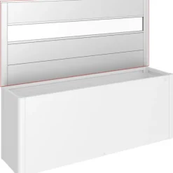 Frangivista con Elemento Vetro per Fioriera BELVEDERE in Metallo Biohort