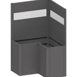 Frangivista con Elemento Vetro per Fioriera BELVEDERE L in Metallo Biohort