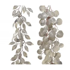 Ghirlanda con foglie e glitter 150 cm. Pezzo Singolo