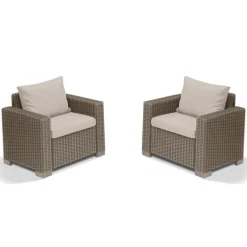 Keter 2 Poltrone Con Braccioli CALIFORNIA Cappuccino