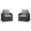 Keter 2 Poltrone Con Braccioli CALIFORNIA Grafite