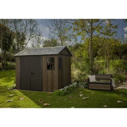 Keter Casetta da Giardino in Resina SIGNATURE APEX 975 NOCE - Doppia scelta di montaggio