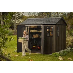 Keter Casetta da Giardino in Resina SIGNATURE APEX 975 NOCE - Doppia scelta di montaggio