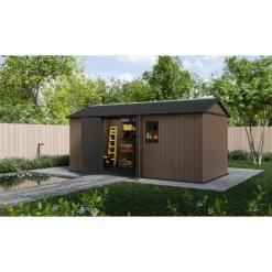Keter Casetta da Giardino in Resina NEWTON PLUS 1775 - Doppia Scelta di Montaggio