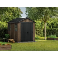 Keter Casetta da Giardino in Resina SIGNATURE APEX 757 NOCE - Doppia scelta di montaggio
