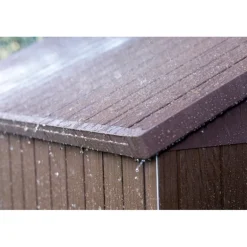 Keter Casetta da Giardino in Resina DARWIN 6x6 Wood con Finestre Frontali