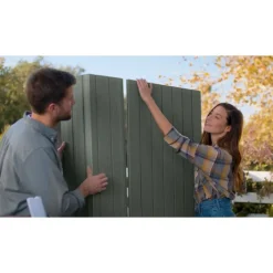 Keter Casetta da Giardino in Resina DARWIN 6x8 Green con Finestre Frontali